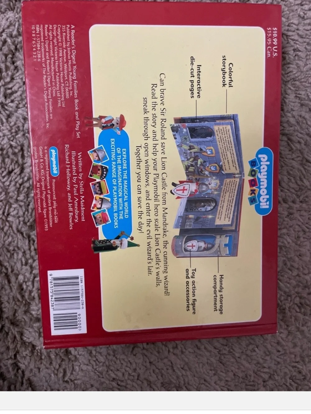 Playmobil Sir Roland Saves Lion Castle Knight Playset - White and Red